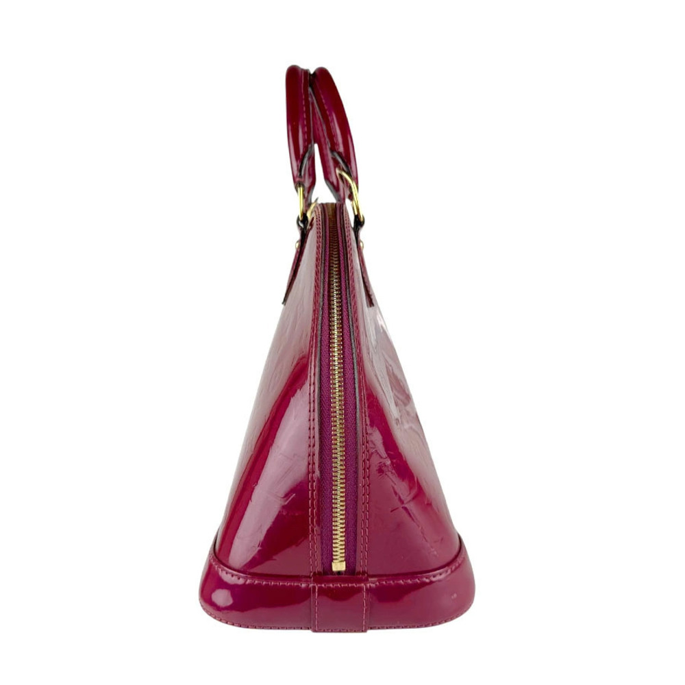 Louis Vuitton Magenta Vernis Handbag Monogram Brown